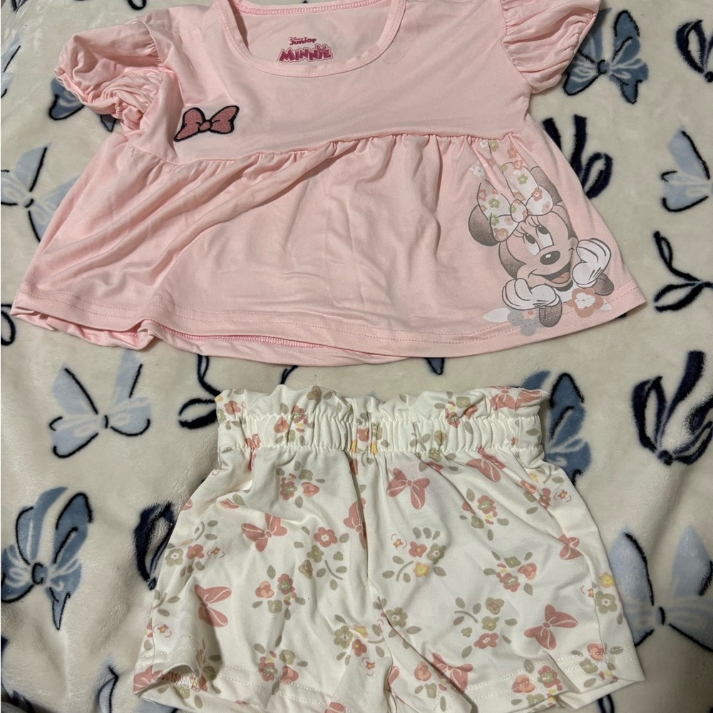 Disney Minnie Mouse Floral Baby Outfit